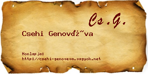 Csehi Genovéva névjegykártya